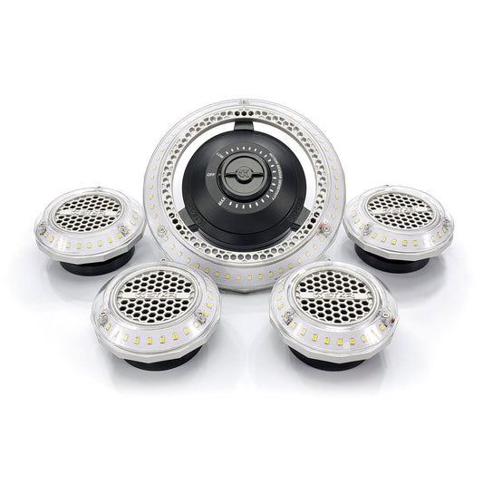 MPI - multi point, motion activated, garage ceiling lighting with 5 points of light by STKR Concepts