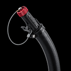Hose Bender spout cap close-up on black
