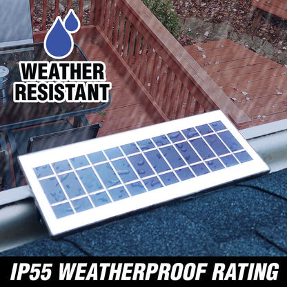 Projecteur FLEXIT EZ Solar Home Security - Monté sur gouttière 