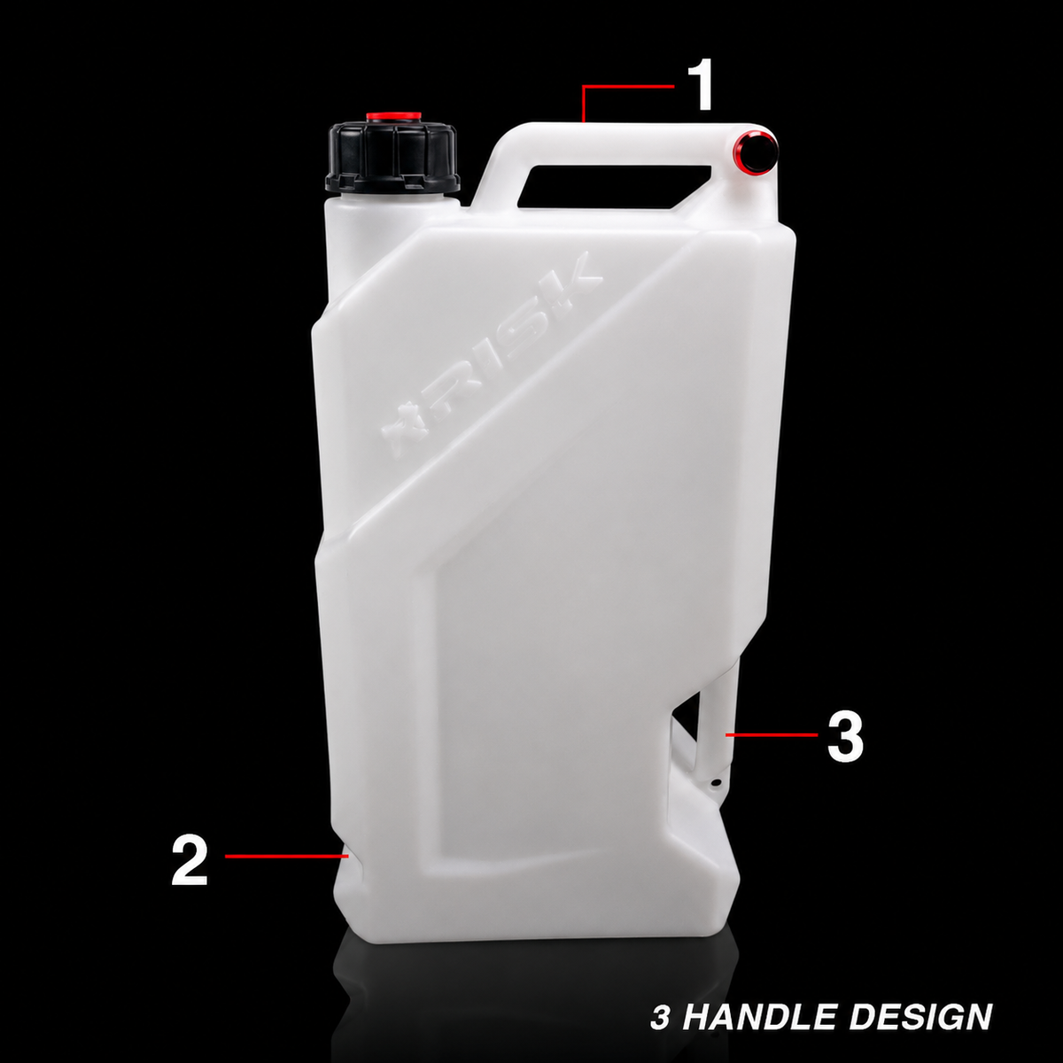 EZ3 Utility Jug three-handle design diagram on black
