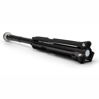 folded up Fli Telescoping Mobile Area Light in a three quarter pose