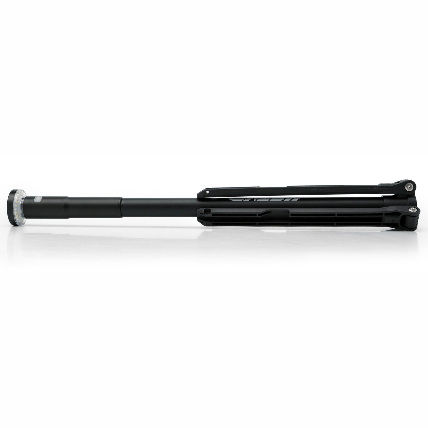folded up Fli Telescoping Mobile Area Light in a side pose