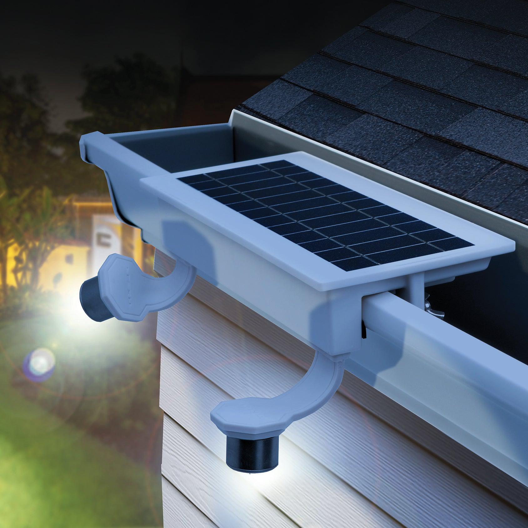 EZ Solar Home Security FLEXIT Spotlight - Gutter Mounted-Home Security Lighting-STKR Concepts