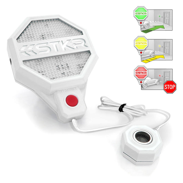 Garage Parking Sensor LT - White Garage Parking Sensor with Traffic Light System - Park Your Car Where You Want | STKR Concepts